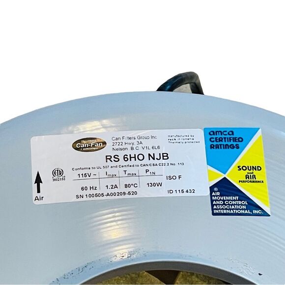 Can Fan RS6HO NJB 6" Inline Fan 392 CFM - Picture 7 of 13